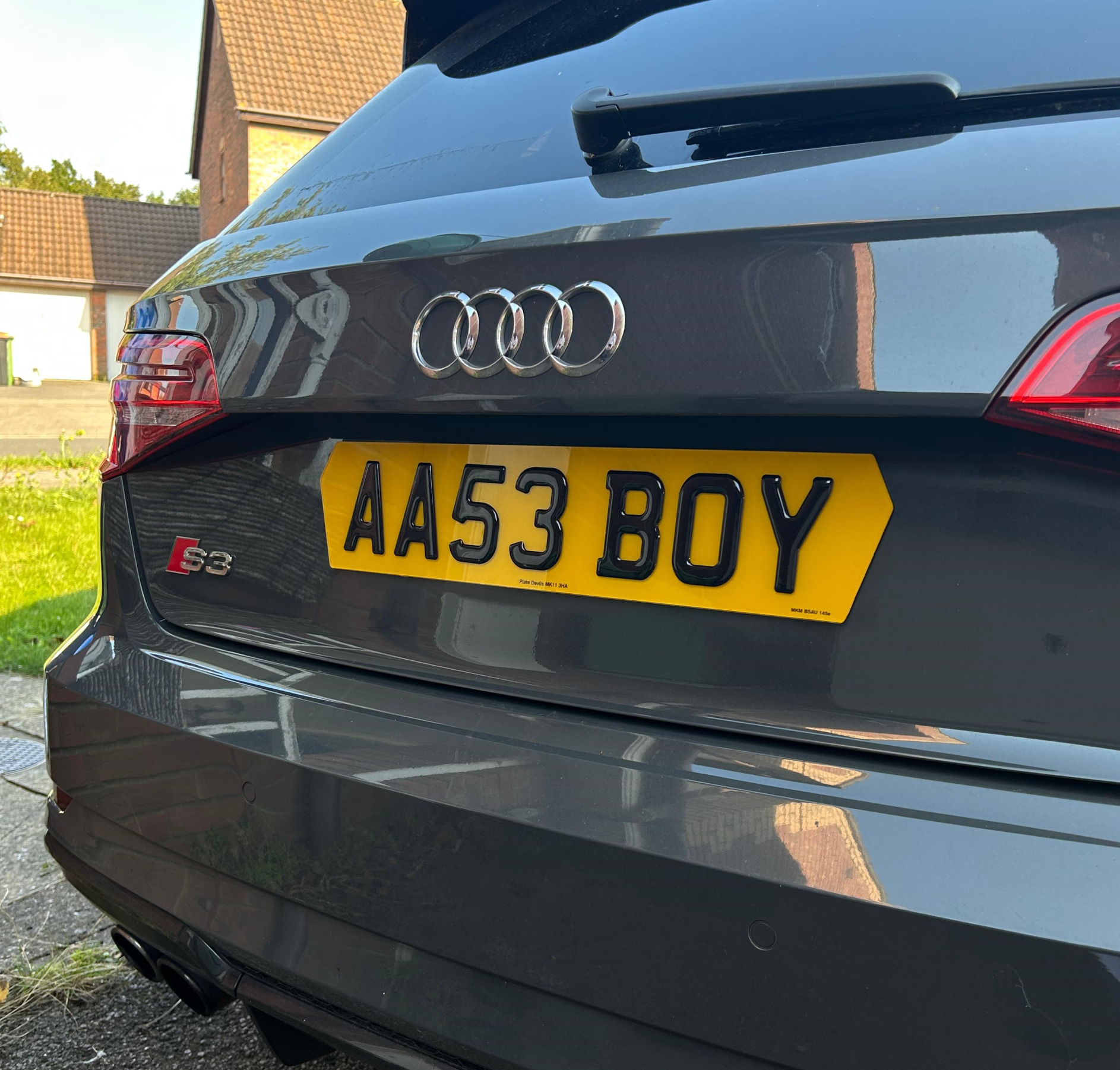 Audi S3 Rear Plate